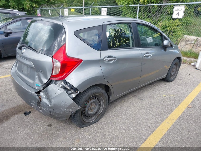 Vin: 3n1ce2cp3el367071, lot: 3096045, nissan versa note s/s plus/sv/sl 20144