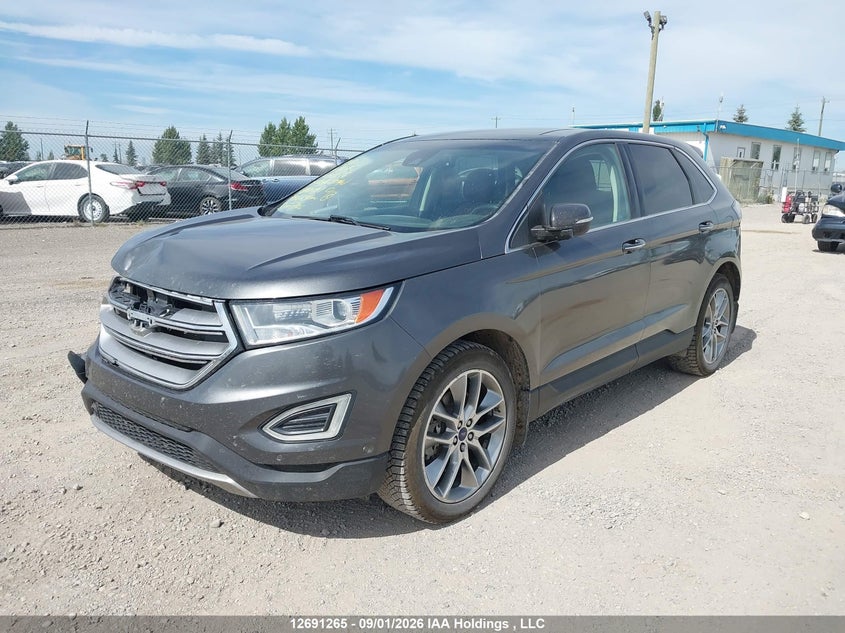 2015 Ford Edge Titanium, Front, IAAI, VIN 2FMPK4K84FBB07297 — photo 2