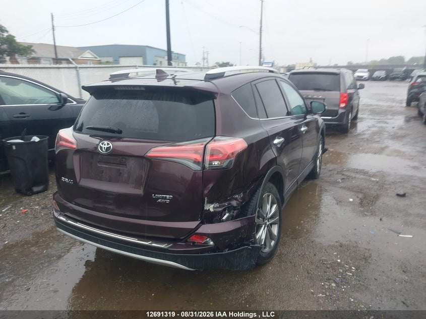 Vin: 2t3dfrev6gw432431, lot: 3096160, toyota rav4 limited 20164