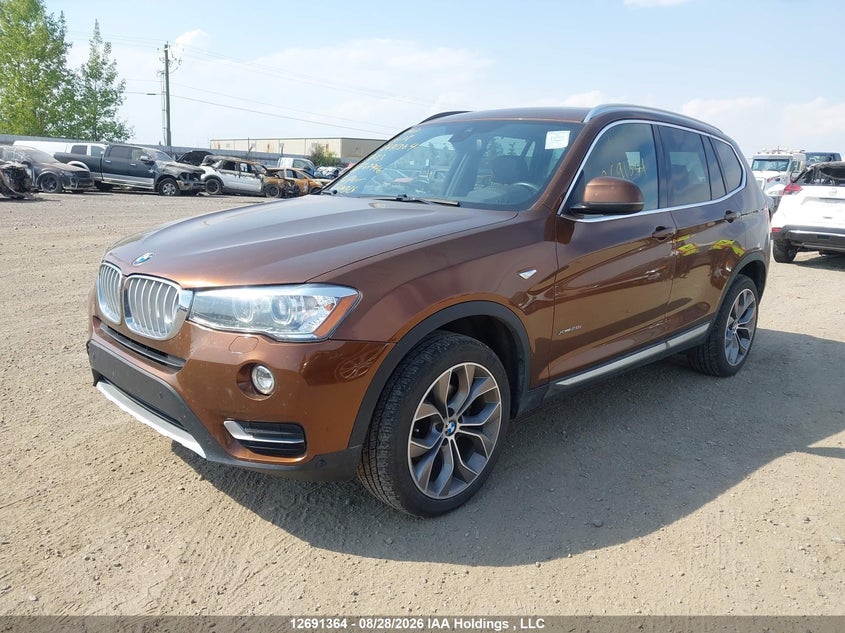 2017 BMW X3, Удар ззаду, IAAI, VIN 5UXWX9C5XH0T07946 — фото 2