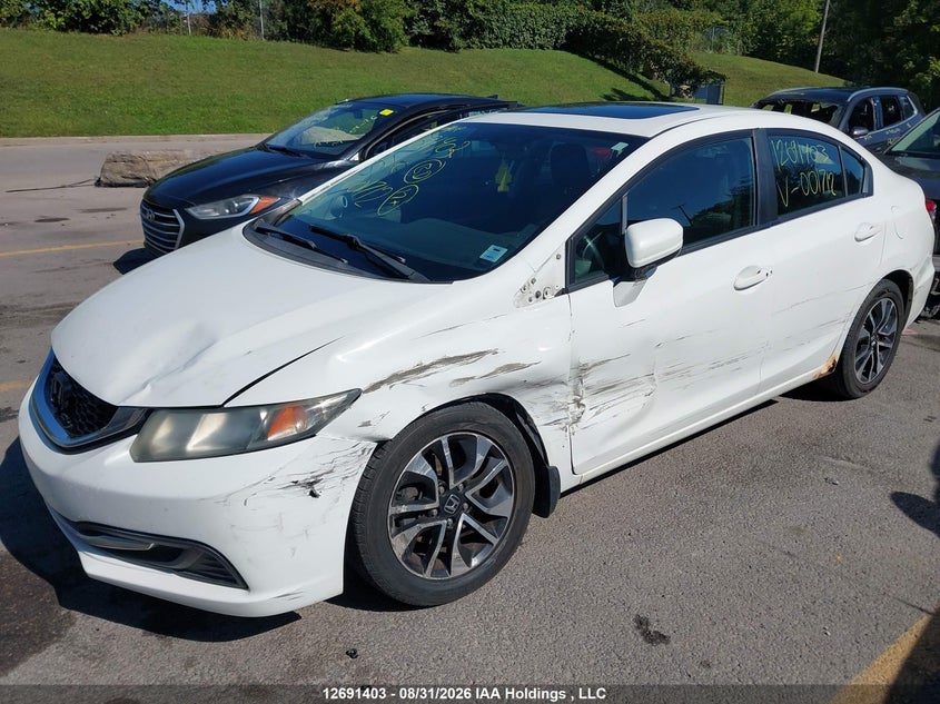 2015 Honda Civic, Левый бок, IAAI, VIN 2HGFB2F54FH001712 — фото 2