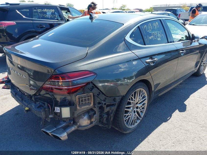 Vin: kmtg34ta9pu129585, lot: 3096279, genesis g70 2.0t advanced awd 20234