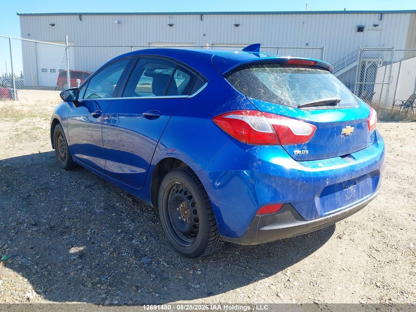 Vin: 3g1be6sm1ks625525, lot: 3096342, chevrolet cruze lt 20193