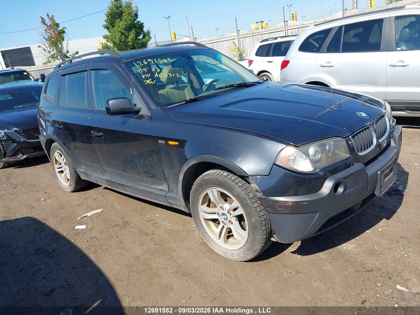 2004 BMW X3 3.0I, Front, IAAI, VIN WBXPA934X4WA60312