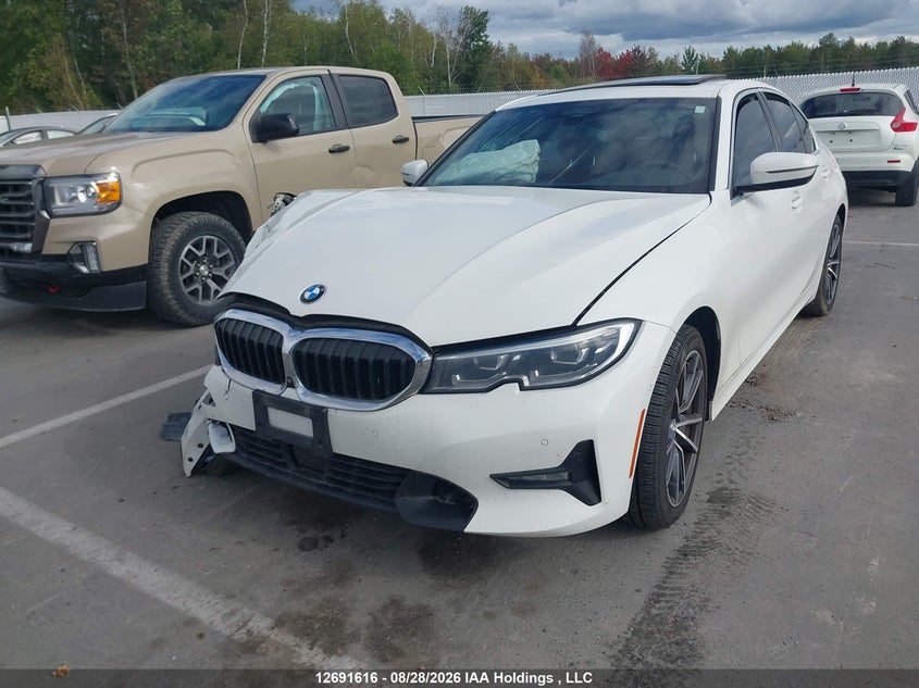 2020 BMW 330I xDrive, Front, IAAI, VIN 3MW5R7J05L8B34190 — photo 2