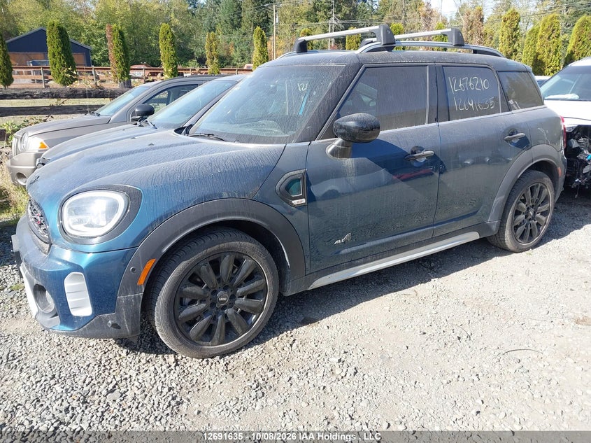 2022 Mini Countryman Cooper S, Right Side, IAAI, VIN WMZ83BR03N3N34673 — photo 2