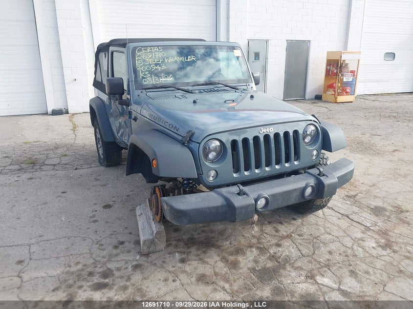 2015 Jeep Wrangler Rubicon, Right Side, IAAI, VIN 1C4BJWCG1FL700943