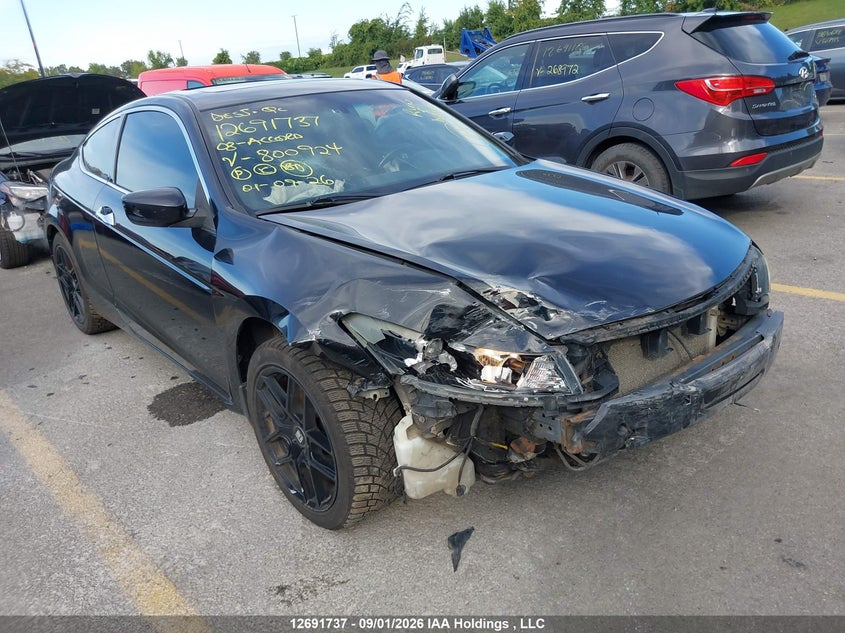2008 Honda Accord Exl, Front, IAAI, VIN 1HGCS22898A800924
