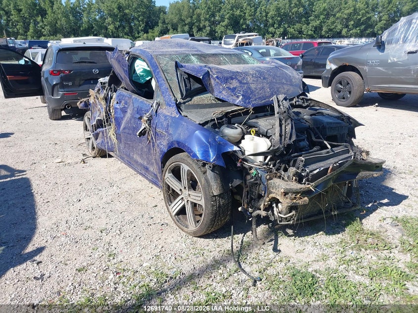 2016 Volkswagen Golf R 2.0 Tsi, Переворот, IAAI, VIN WVWLF7AU0GW177130