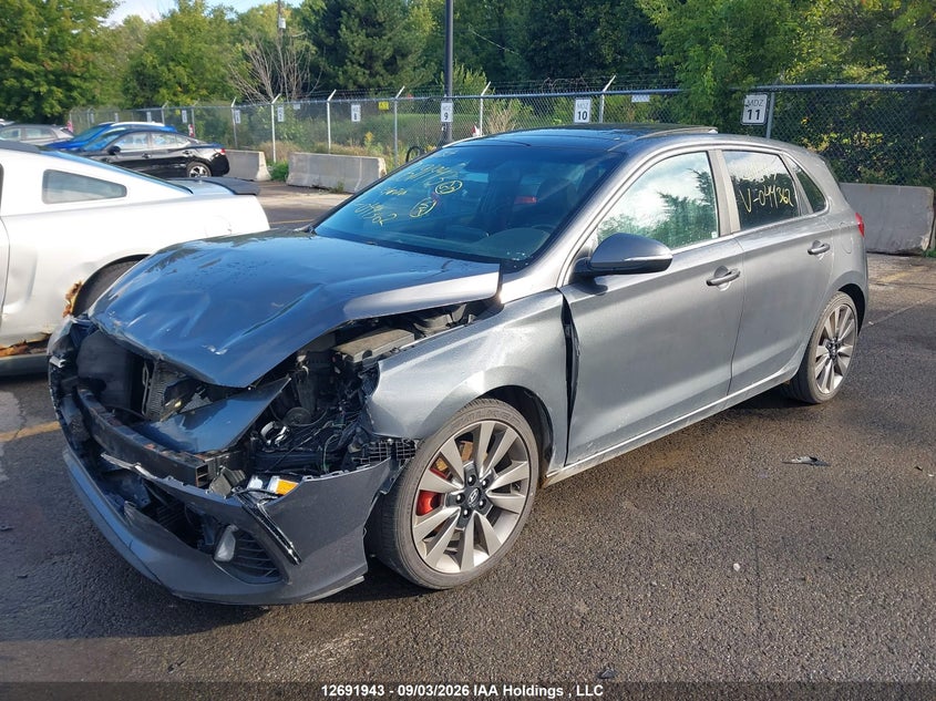 Vin: kmhh55lc3ju044362, lot: 3096816, hyundai elantra gt sport 20182