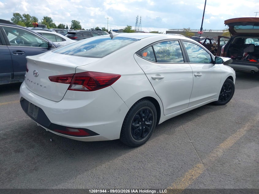 Vin: kmhd84lf1ku800931, lot: 3096817, hyundai elantra preferred 20194