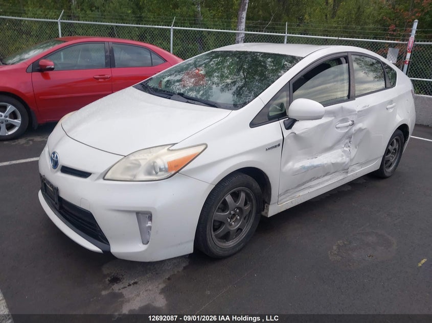 2013 Toyota Prius, Левый бок, IAAI, VIN JTDKN3DU3D1695504 — фото 2