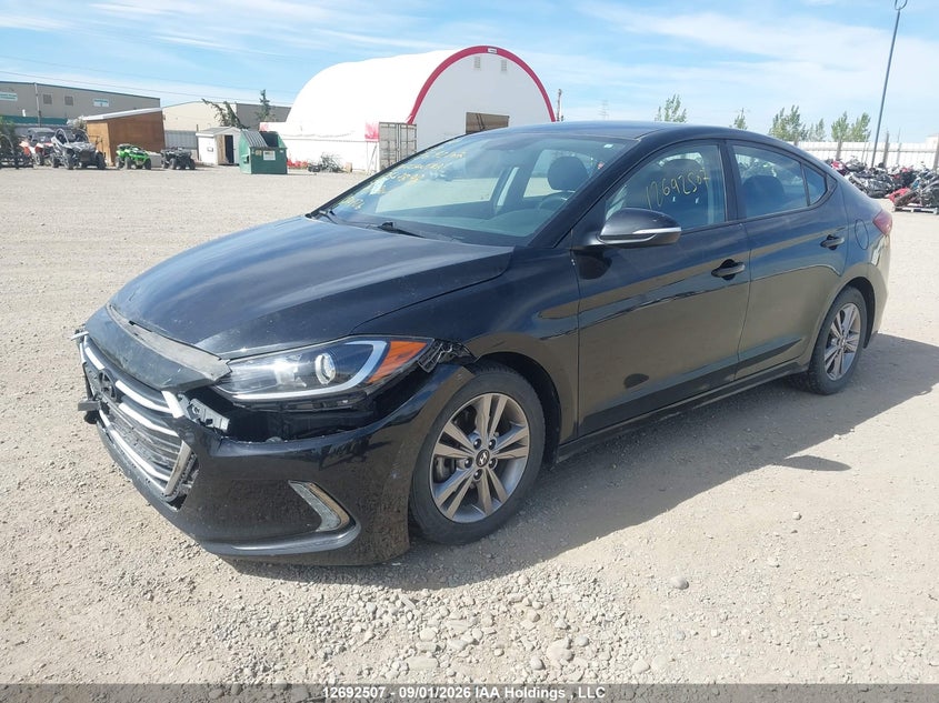 Vin: kmhd84lf4ju567898, lot: 3097415, hyundai elantra gl 20182