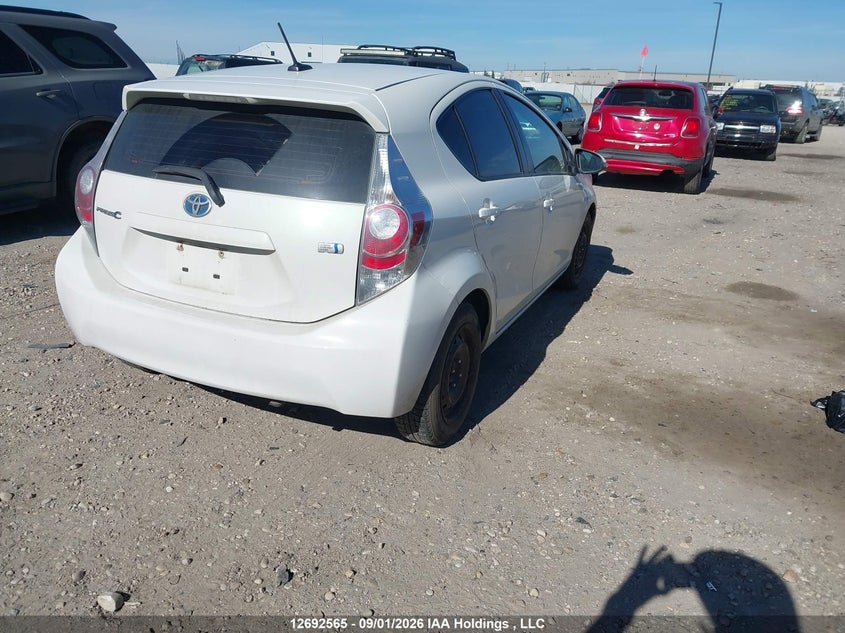 Vin: jtdkdtb31d1031831, lot: 3097473, toyota prius c technology 20134