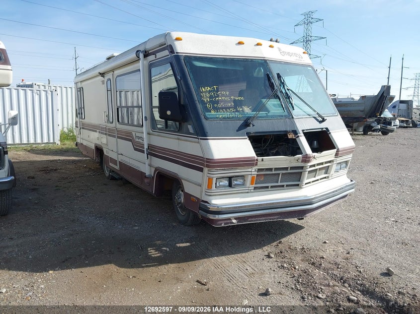 1987 GMC Motor Home Chassis P3500, Затоплення, IAAI, VIN 1GDJP37W8H3505463