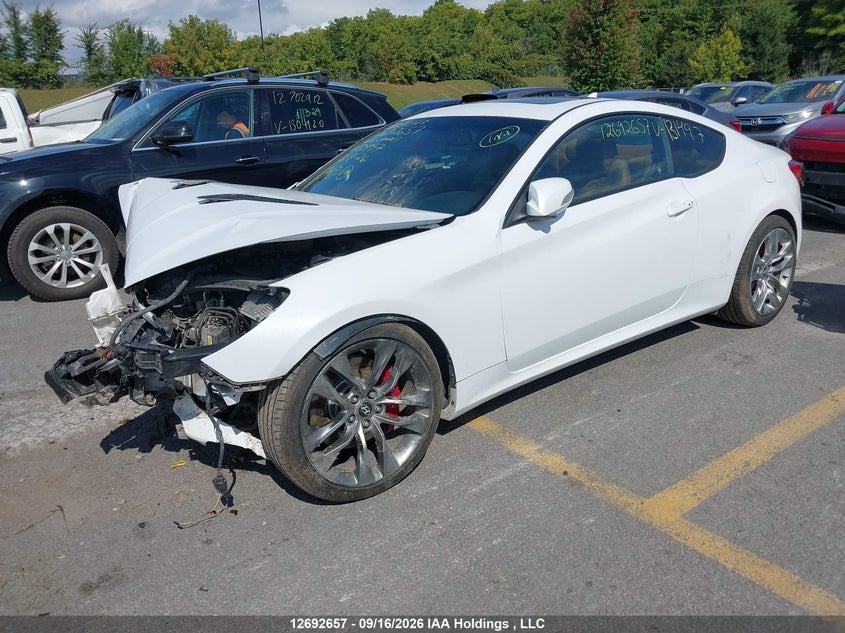 2016 Hyundai Genesis 3.8 Gt, Удар спереди, IAAI, VIN KMHHU6KJXGU131497 — фото 2