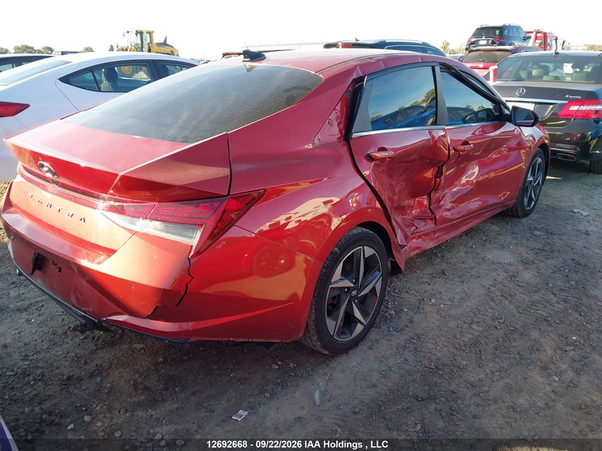 Vin: kmhln4ag7mu114380, lot: 3097577, hyundai elantra ultimate ivt with tech package 20214