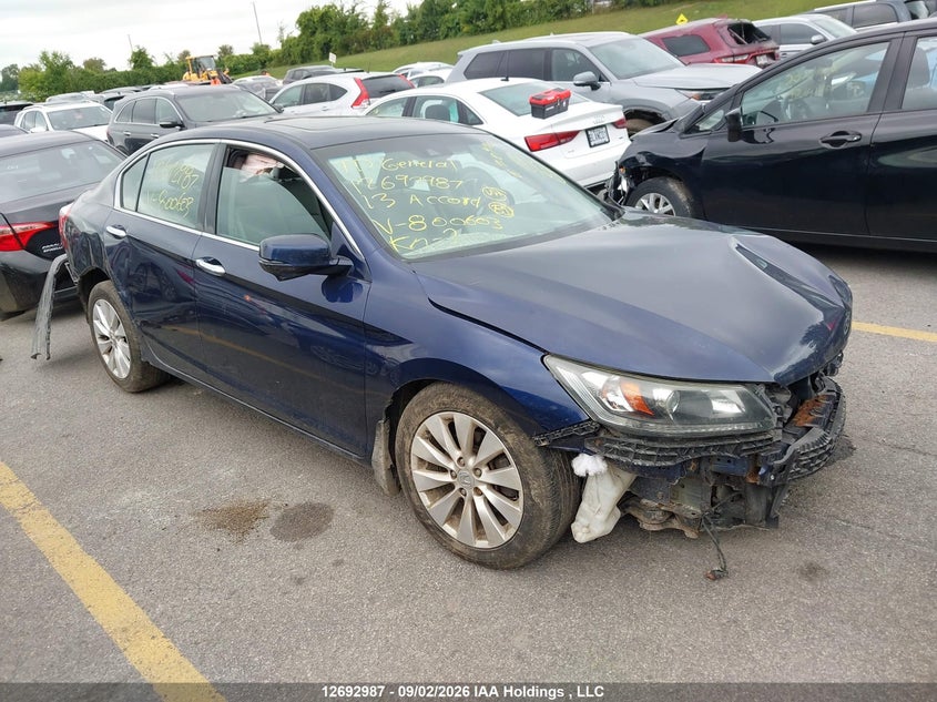 2013 Honda Accord Ex-L V6, Левый перёд, IAAI, VIN 1HGCR3F83DA800603