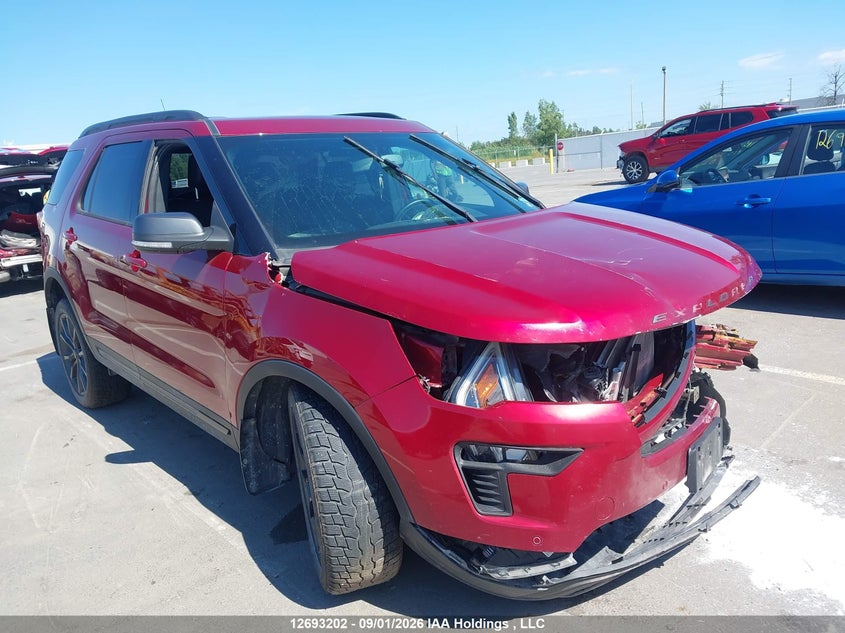 2019 Ford Explorer Xlt, Удар спереди, IAAI, VIN 1FM5K8D87KGA43450