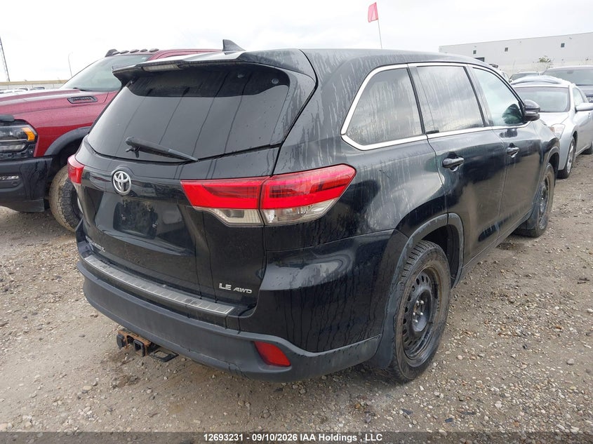 Vin: 5tdbzrfh3js893263, lot: 3098168, toyota highlander le 20184