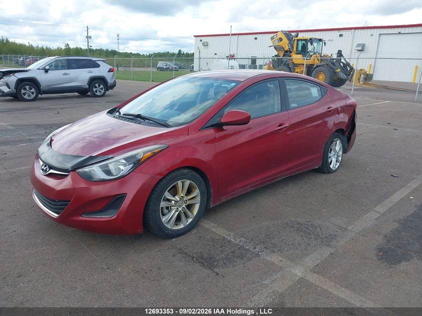 2016 Hyundai Elantra, Rear, IAAI, VIN 5NPDH4AE0GH655039 — photo 2