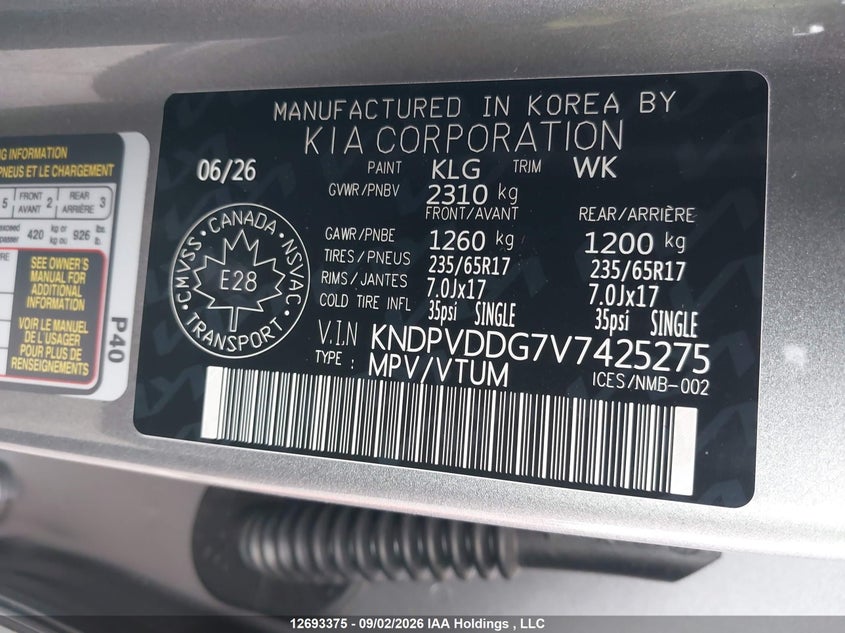 KNDPVDDG7V7425275 KIA New Sportage
