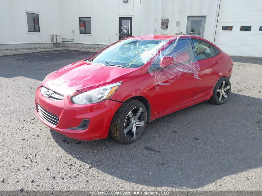 2016 Hyundai Accent, По колу, IAAI, VIN KMHCT4AE6GU165233 — фото 2