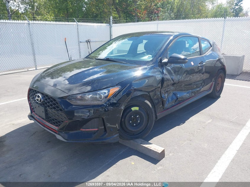 Vin: kmhth6ab3lu025993, lot: 3098535, hyundai veloster turbo dct 20202