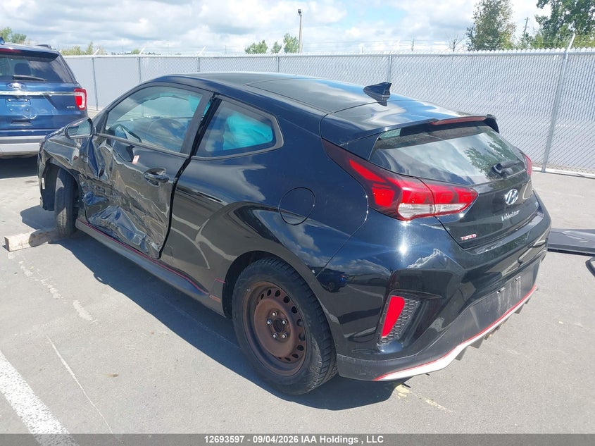 Vin: kmhth6ab3lu025993, lot: 3098535, hyundai veloster turbo dct 20203