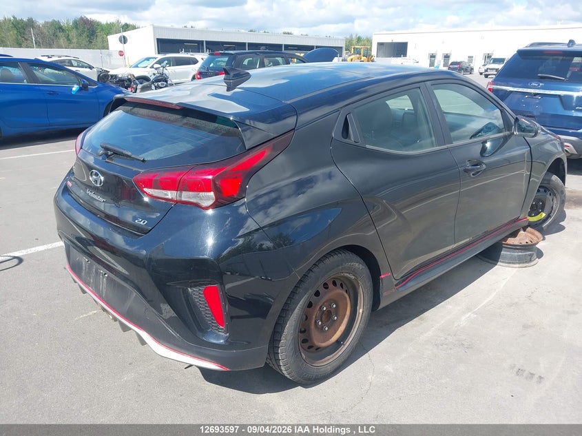 Vin: kmhth6ab3lu025993, lot: 3098535, hyundai veloster turbo dct 20204