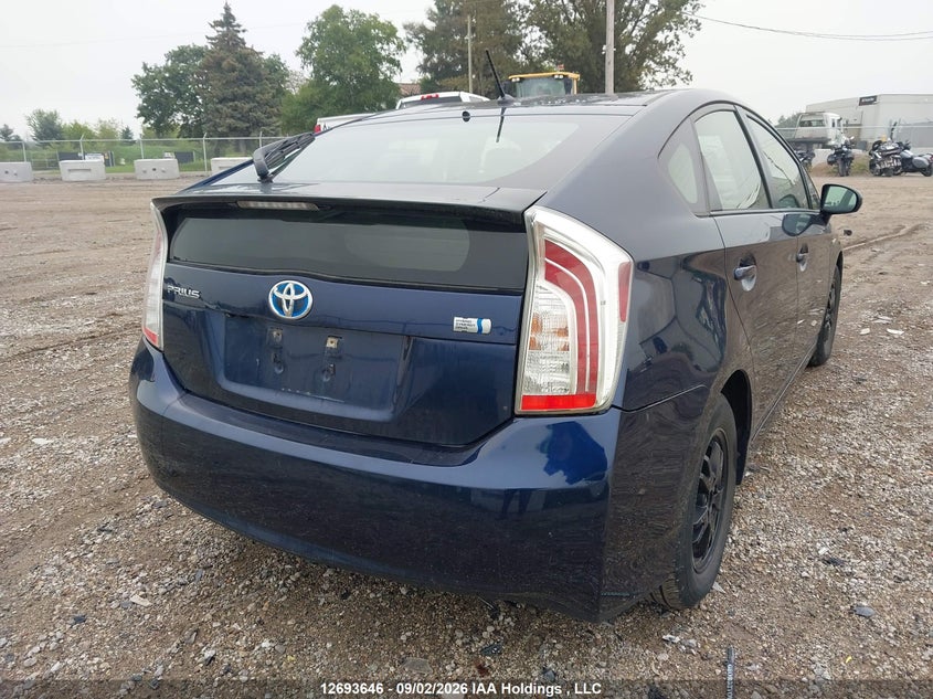 2012 TOYOTA PRIUS HATCHBACK 1.8L I-4 DOHC, VVT, REGULAR , 98HP