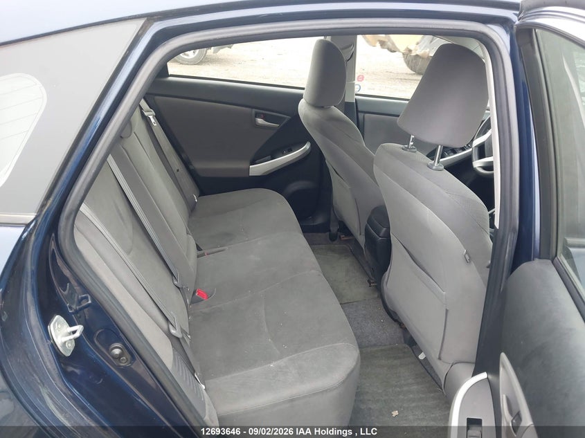 2012 TOYOTA PRIUS HATCHBACK 1.8L I-4 DOHC, VVT, REGULAR , 98HP