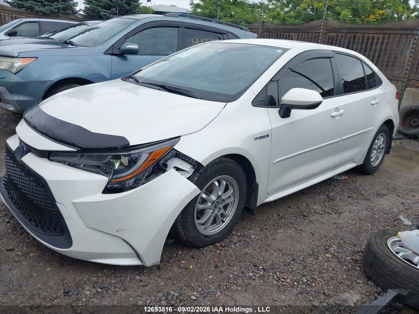Vin: jtdbamde7mj027604, lot: 3098775, toyota corolla hybrid base w/li battery 20212