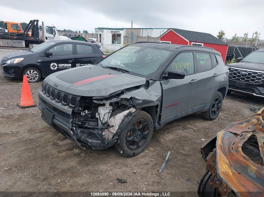 Vin: 3c4njddn9pt557325, lot: 3098849, jeep compass 20232