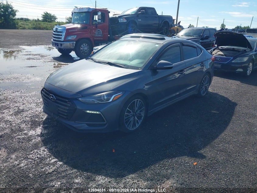 Vin: kmhd04lb2hu354429, lot: 3098999, hyundai elantra sport 20172