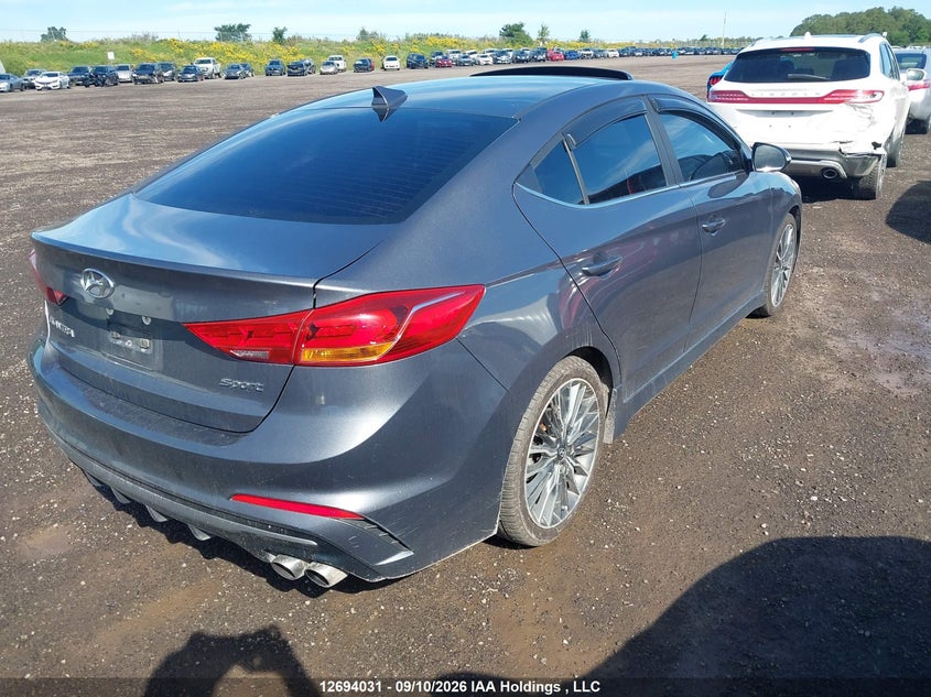 Vin: kmhd04lb2hu354429, lot: 3098999, hyundai elantra sport 20174