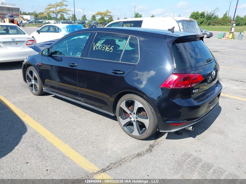 Vin: 3vw4t7au2gm003165, lot: 3099054, volkswagen golf gti 5-door autobahn 20163