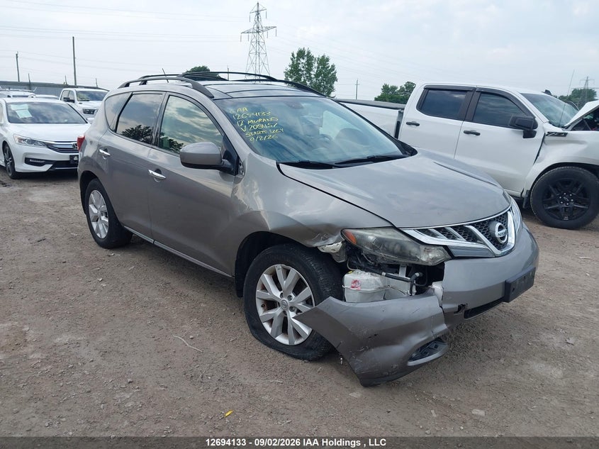 2012 Nissan Murano S/Sl/Le, Удар спереди, IAAI, VIN JN8AZ1MWXCW205457