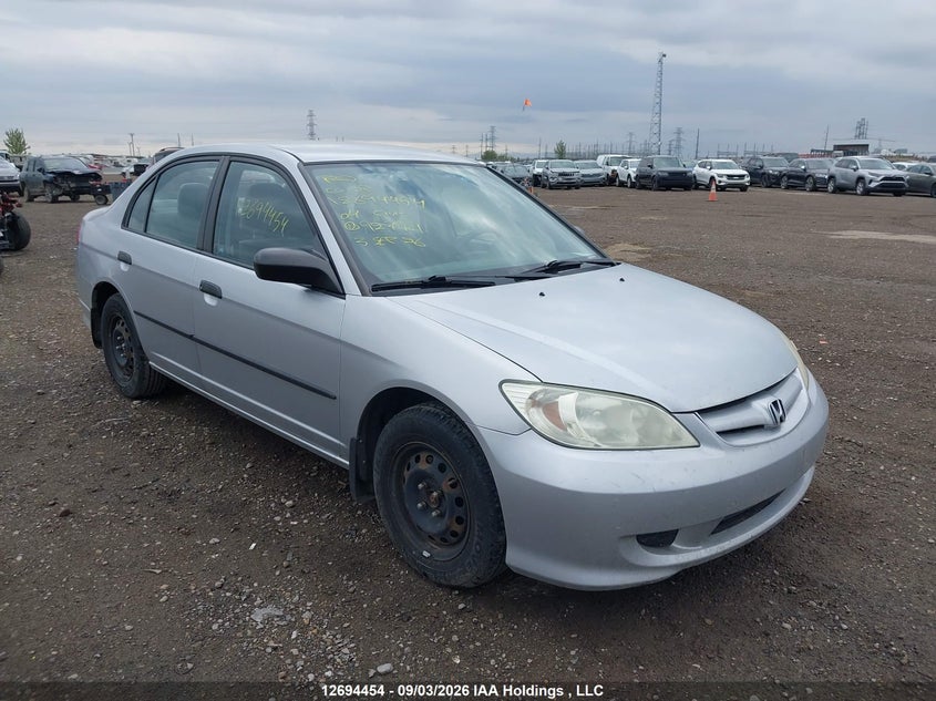 2004 Honda Civic Se, Rear, IAAI, VIN 2HGES15394H927901