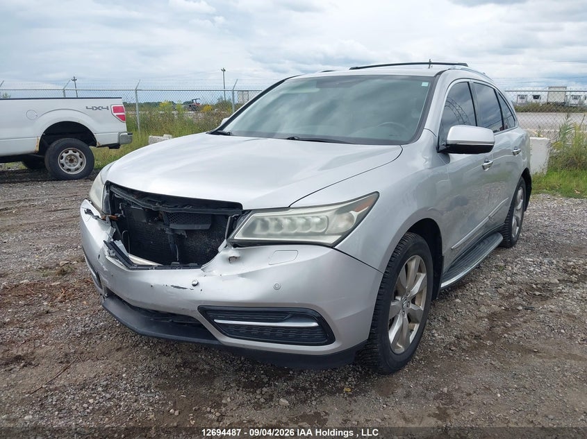 2014 Acura Mdx Advance, Front, IAAI, VIN 5FRYD4H86EB503368 — photo 2