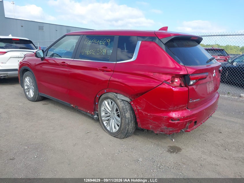 Vin: ja4j4ta87pz602389, lot: 3099613, mitsubishi outlander es 20233