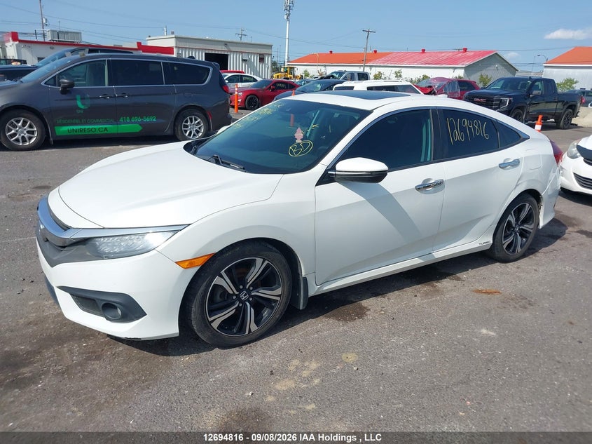 Vin: 2hgfc1f96jh105184, lot: 3099828, honda civic touring 20182