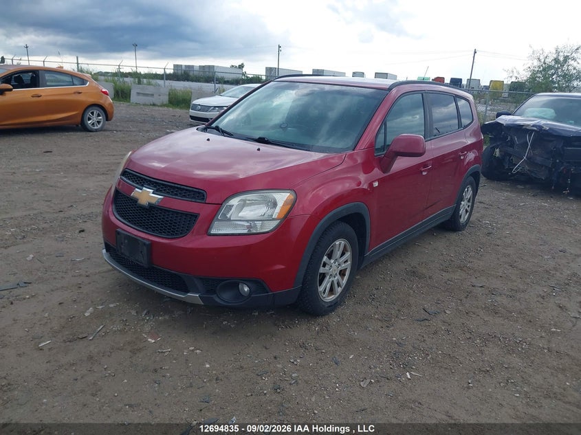 2012 Chevrolet Orlando Lt, Удар сзади, IAAI, VIN KL77P2EM0CK584004 — фото 2