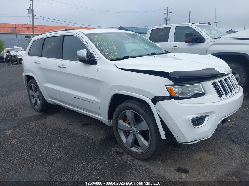 2016 Jeep Grand Cherokee Overland, Удар спереди, IAAI, VIN 1C4RJFCTXGC320156