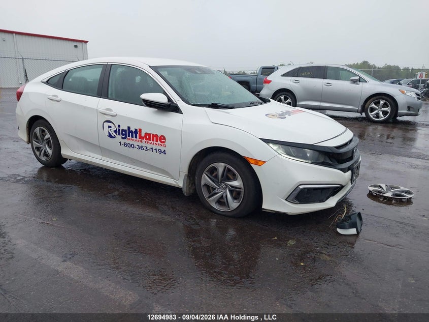 2019 Honda Civic Lx, Лівий бік, IAAI, VIN 2HGFC2F56KH012492