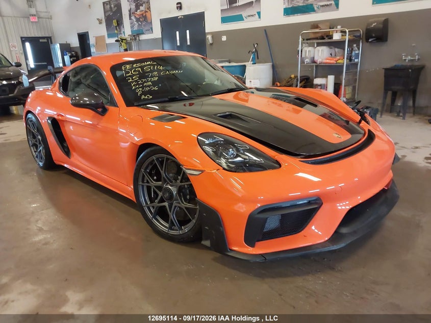 Vin: wp0ae2a86sk271738, lot: 3100139, porsche 718 cayman gt4 rs 20251