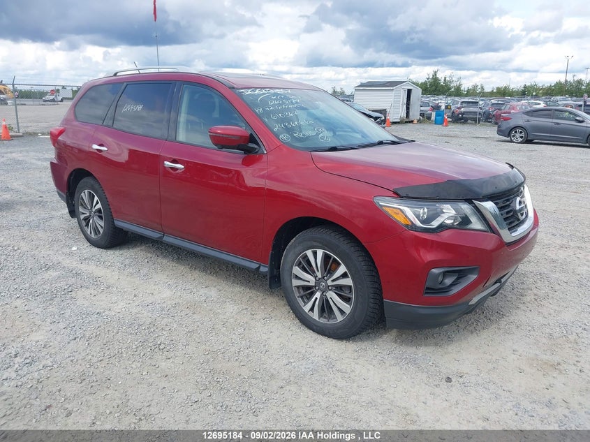 2018 Nissan Pathfinder S/Sv/Sl/Platinum, Удар спереди, IAAI, VIN 5N1DR2MM8JC610367