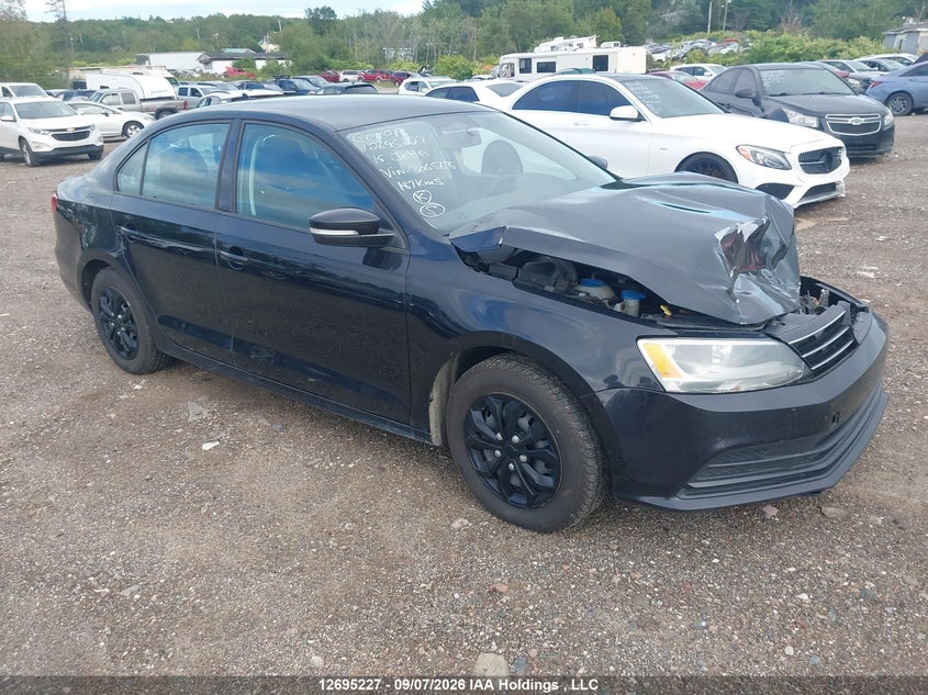 2015 Volkswagen Jetta Trendline+, Удар спереду, IAAI, VIN 3VW2K7AJ7FM306568