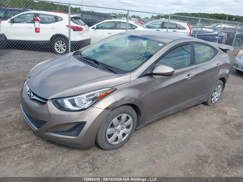 2015 Hyundai Elantra, Rear, IAAI, VIN 5NPDH4AEXFH649666 — photo 2
