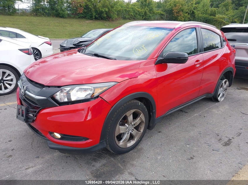 2016 Honda Hr-V Ex-L, Удар спереди, IAAI, VIN 3CZRU6H7XGM110698 — фото 2